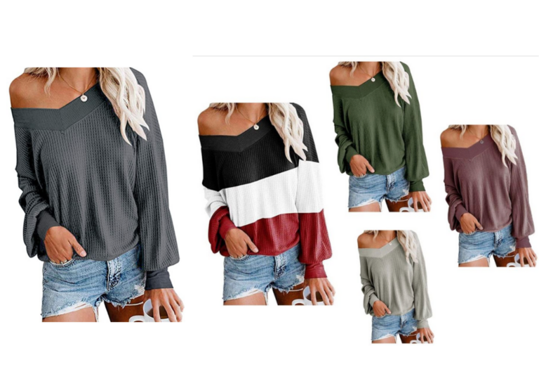 Cute waffle neck tops!