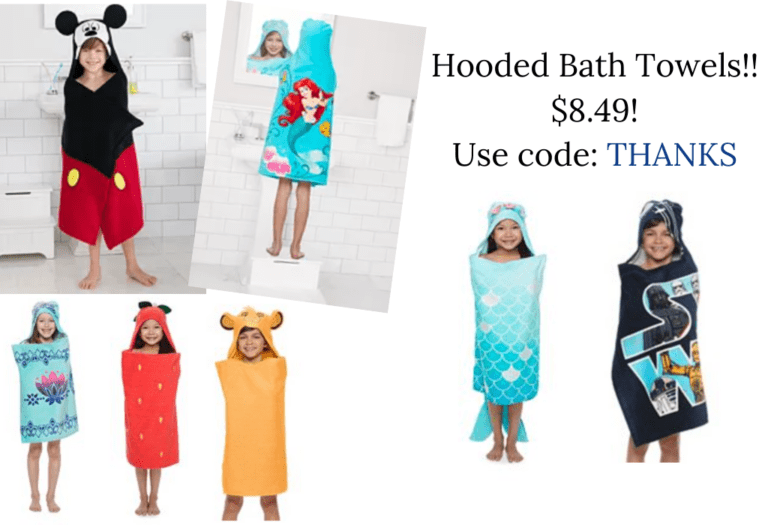 Hooded Bath Towels $8.49!