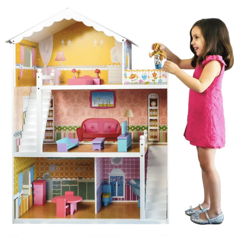 3-Story Wooden Dollhouse