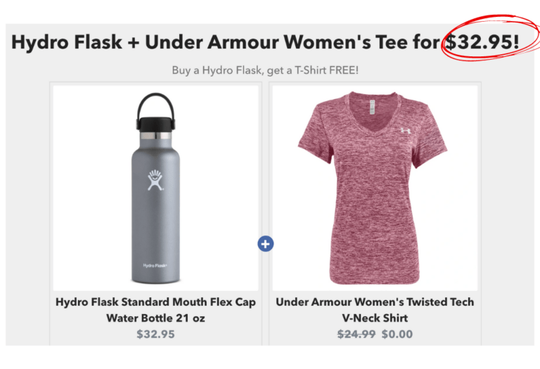 Hydroflask & UA shirt for $32.95!