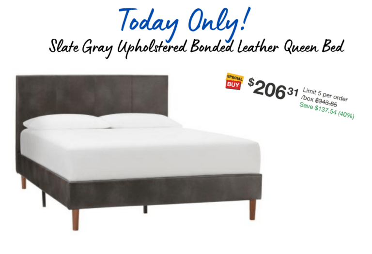 Slat Gray QUEEN Bed!! TODAY ONLY!