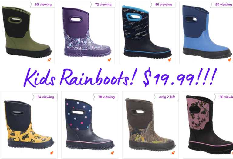 Kids rain boots...$19.99