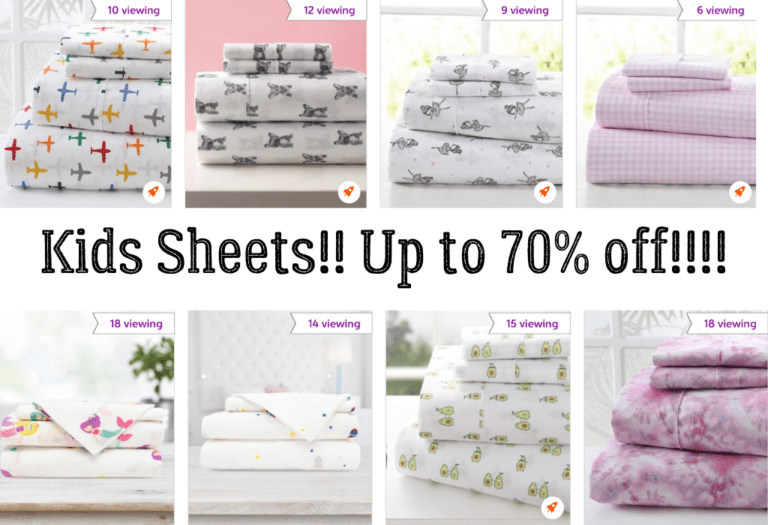 Kids sheets! Up to 70% off!