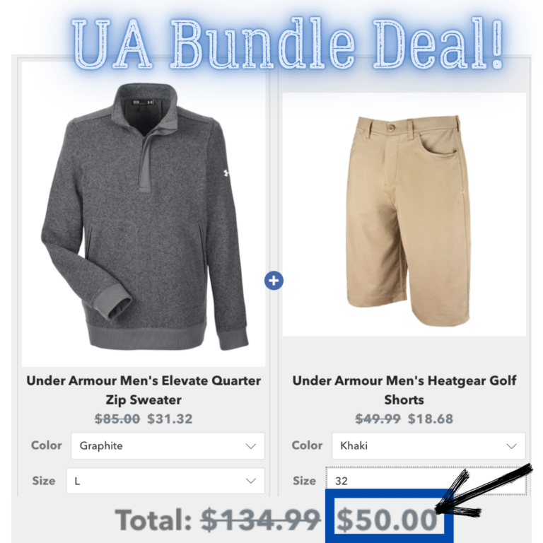 Men's UA sweater + golf shorts!!