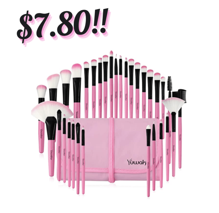 32 makeup brushes for $7.80!!!