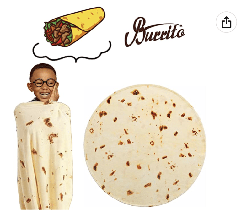 Burrito Tortilla Blanket Double Sided!!