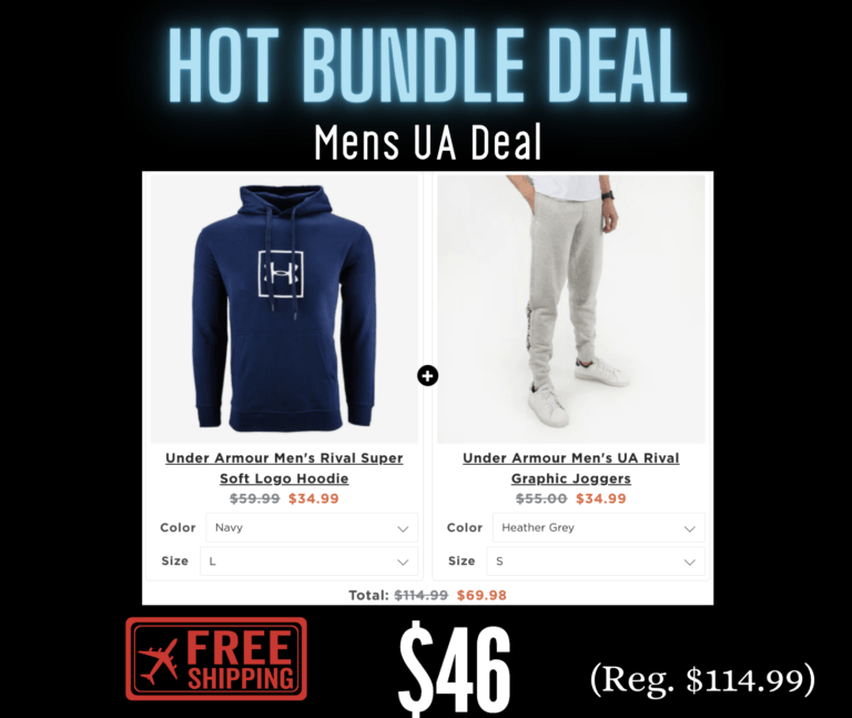 Mens UA Hoodie and Joggers for $46!!!
