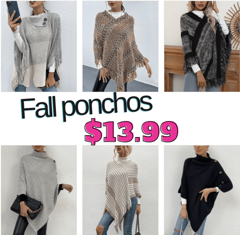 Ponchos and Cardigans!! $13.99!