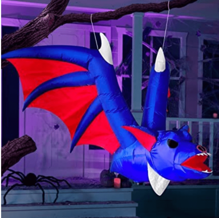 4 FT Long Halloween Inflatable Hanging Giant Flying Bat