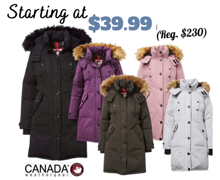 Canada Weather Gear Coats as low as $39.99!!