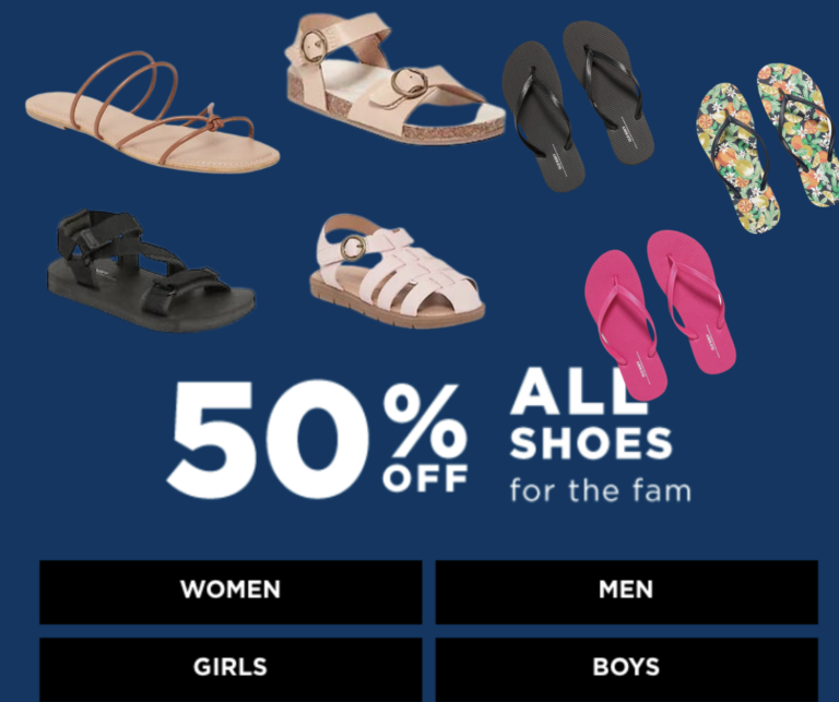 50% 0FF shoes for everyone!