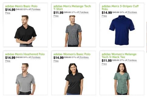 adidas Polos, Pullovers & Tees for Men and Women on sale!!