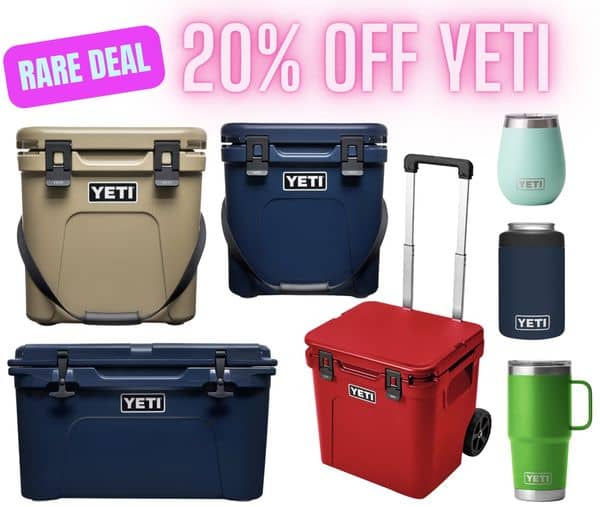 RARE deal!!!! 20% off all YETI with code SUMMER entered at checkout!!!