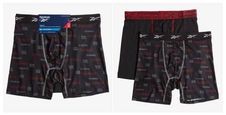 Reebok Mens 2 Pack Cooling Performance Boxer Brief
