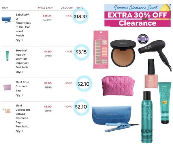 WHOAH! Get an EXTRA 30% off clearance prices at Beauty Brands today!!