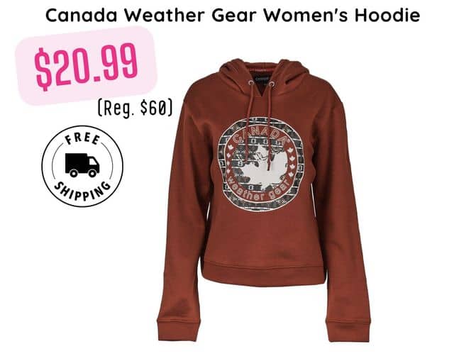 Canada Weather Gear Women's Logo Printed Fleece Hoodie