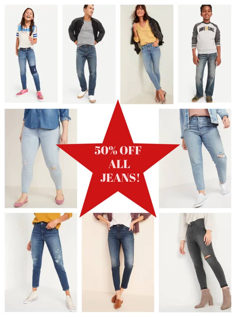 50% off Jeans!