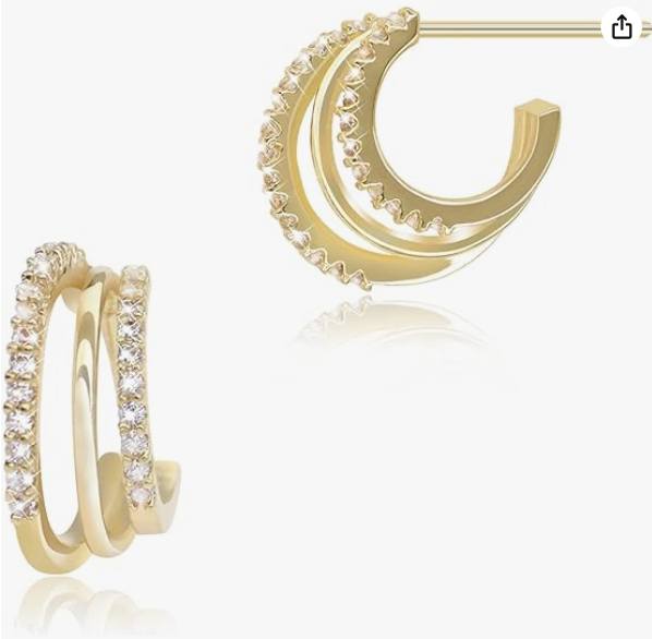 60% off Beautiful Gold Hoop Earrings