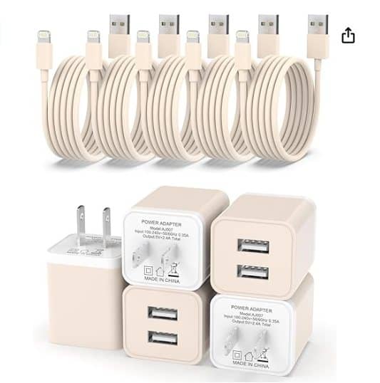 70% off 5Pack iPhone Chargers WITH the cubes!!!