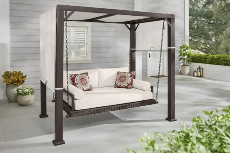 Can you even just imagine how glorious this Patio Daybed Swing with a Canopy would be?!