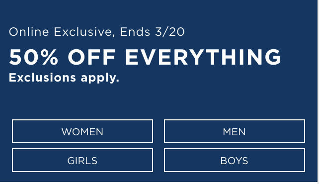 50% off EVERYTHING!!!!