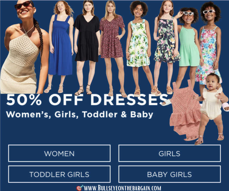 50% off DRESSES at Old Navy!!!