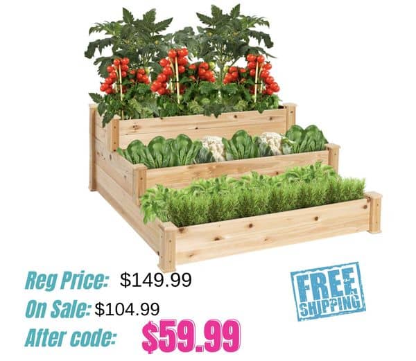 This 3-Tier Garden Planter is dropping to $59.99 originally $149.99