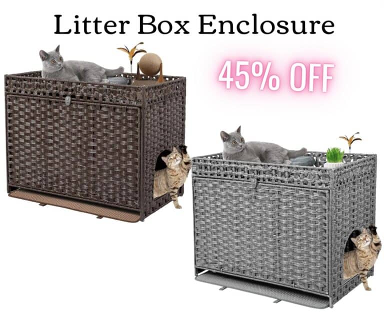 These litter box enclosures are dropping 45% off at checkout automatically!
