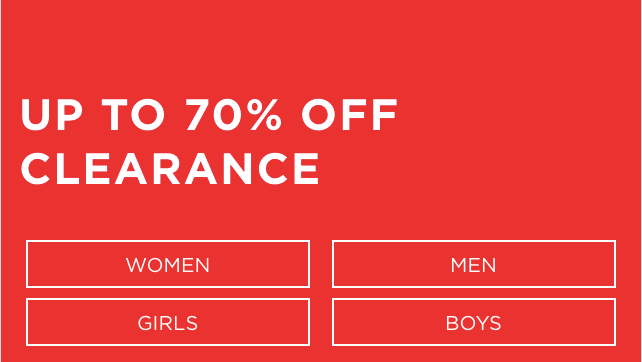 70% off Clearance!