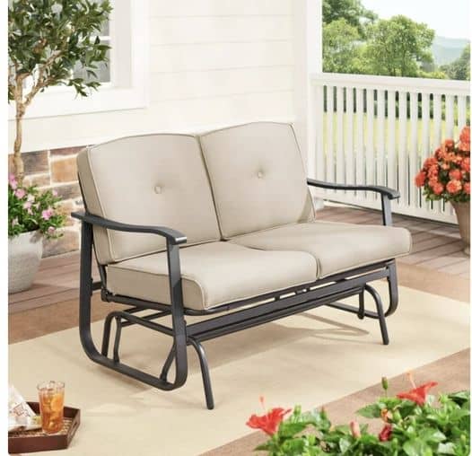 Mainstays Belden Park Outdoor Furniture Patio 2-Person Glider Bench