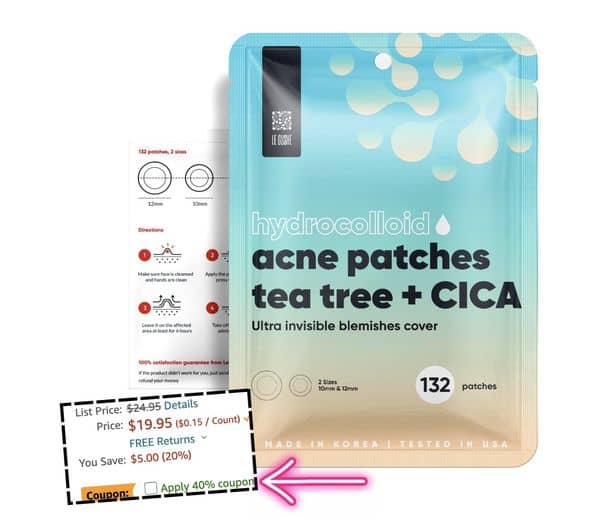 PRICE DROP + a 40% off coupon on our TOP selling acne patches!!