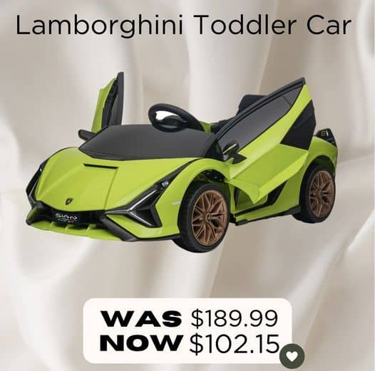 Lamborghini 12V EXCLUSIVE Mantis Green with Remote Control for Toddlers