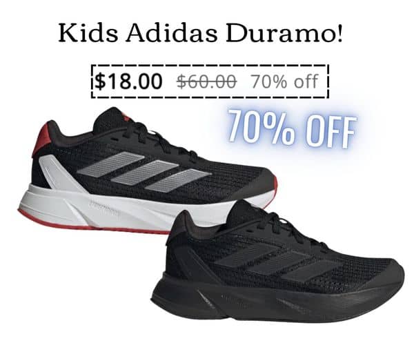 WOW!!! These kids Adidas Duramo shoes just dropped to $18 today!!!