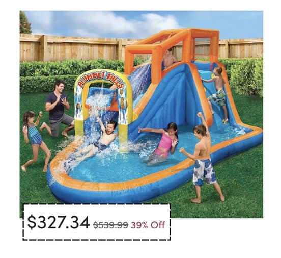 Banzai Plummet Falls Adventure Kids Inflatable Outdoor Water Park Splash Pool PRICE DROP!!!