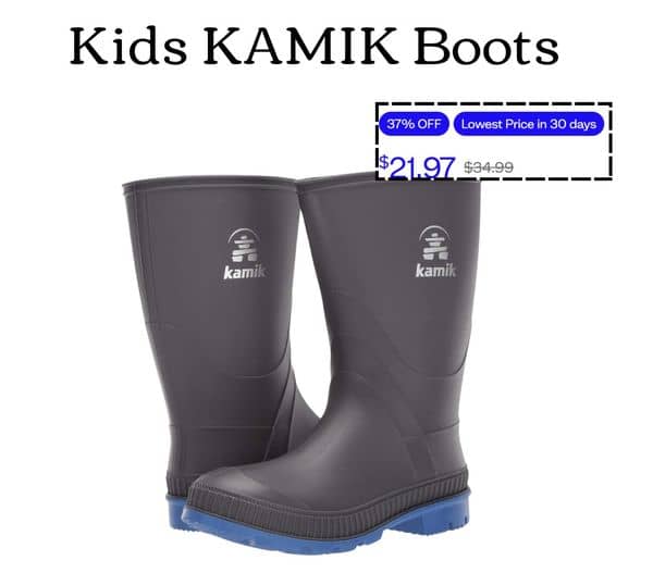 Toddler, Little Kids and Big Kids KAMIK rain boots!!! $21.97 + FREE shipping!!