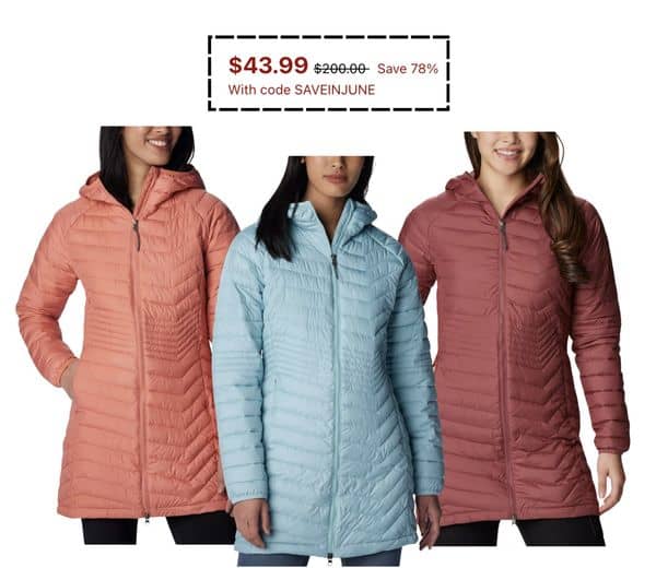 Only sizes XS, S and M left…but what a GREAT price for these Columbia jackets!!!