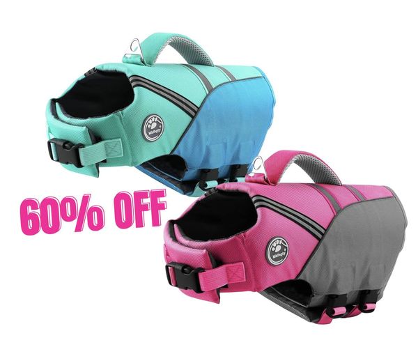 Dog life jackets!! 60% off when you CLIP the coupon ADD to cart!!