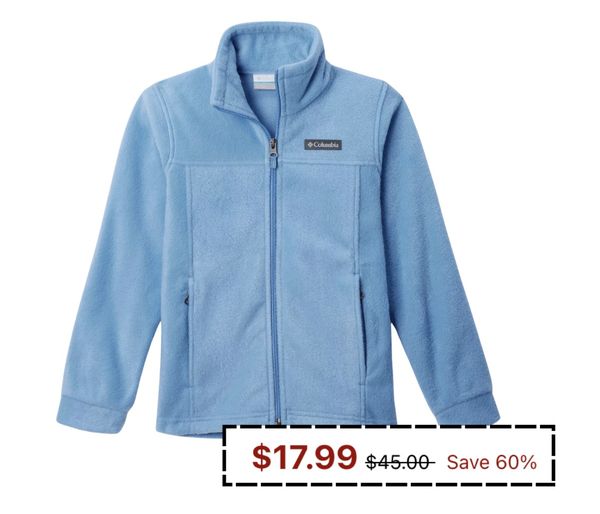 I love it when you can get kids Columbia fleece is on sale!