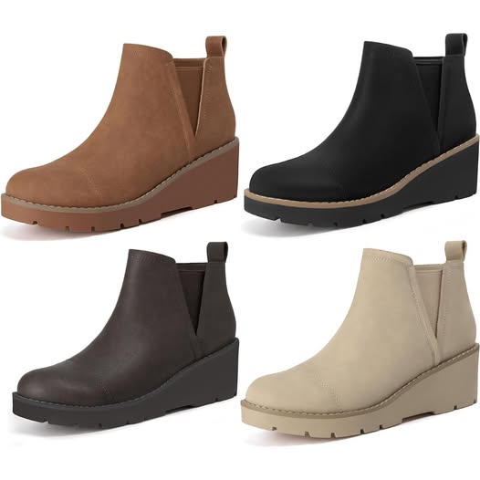 These platform wedge Chelsea boots are trending for fall