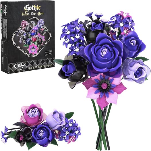 This gothic rose bouquet building set is dropping 70% off!!