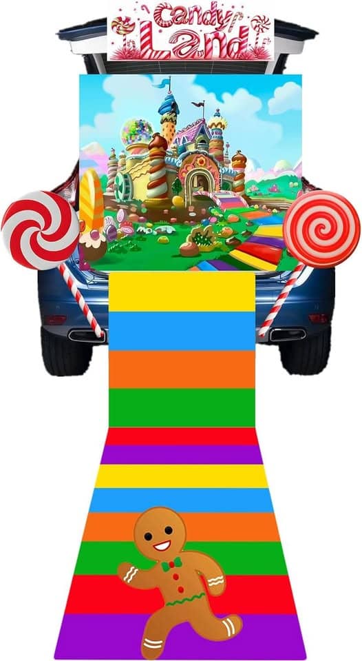 Oh CUTE!!! Candy Land Trunk or Treat Decorations has a 50% off