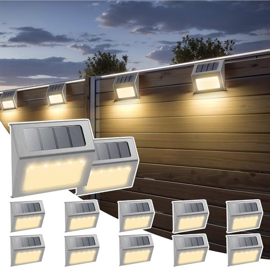 These outdoor solar fence lights are 69% off