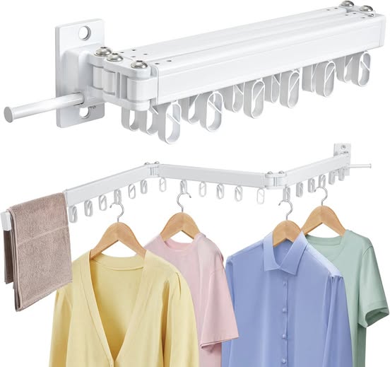 This Wall Mounted Clothes Drying Rack is 50% off