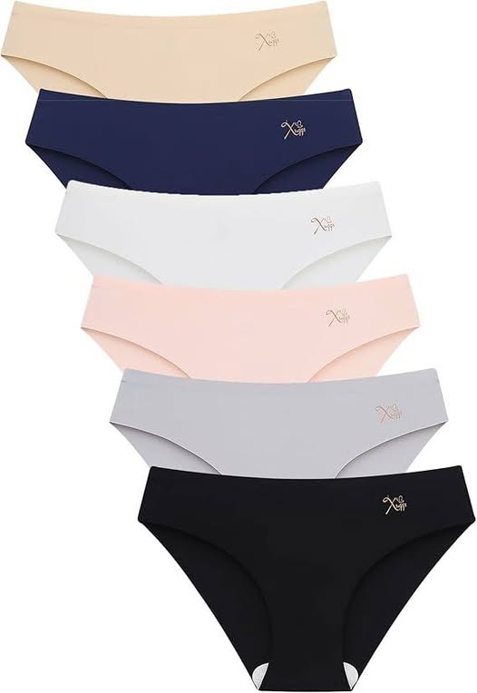 This 6-pack of seamless bikini underwear is soft & comfy 50% off