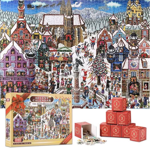 This advent calendar puzzle set (1008 pcs) is 50% off