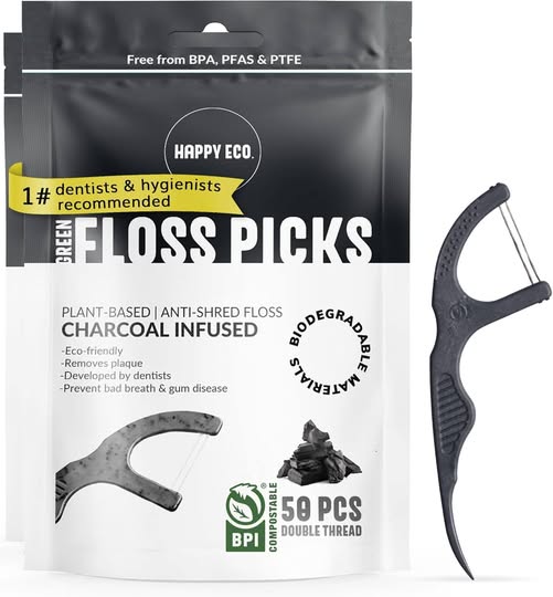 These Natural Dental Floss Picks have a 40% off