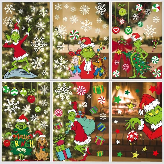 These Christmas Window Clings drops 40%off