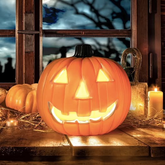 This 8″ LED Halloween Pumpkin Lantern is 50% off