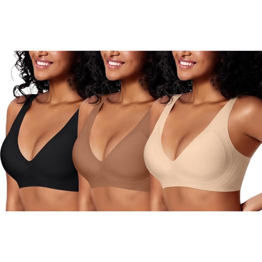 These wireless plunge bras are comfy & supportive 63% off