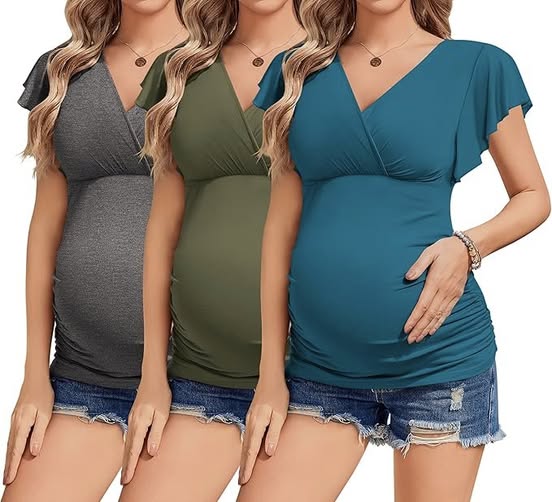 This 3-pack of maternity/nursing tees is 55% off